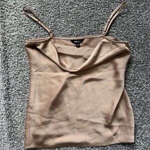 Express XS Gold Cowl Neck Tank Top
